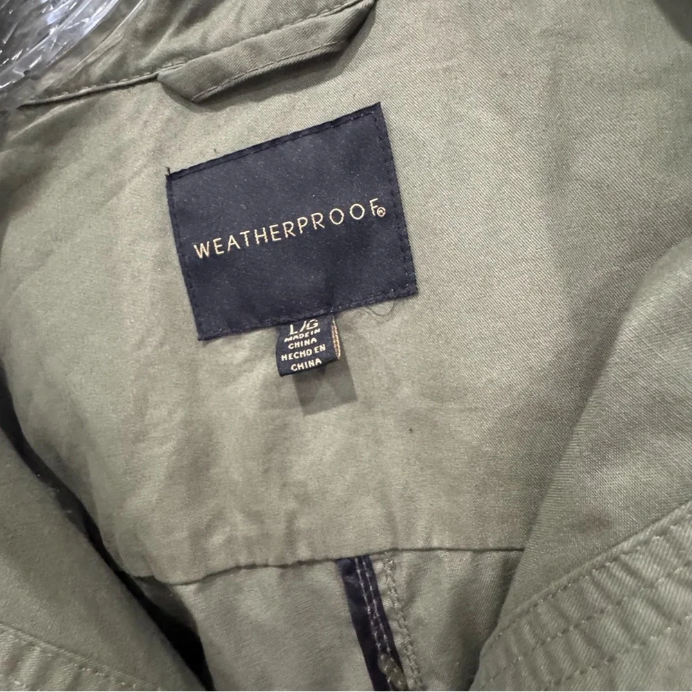 Weatherproof drawstring/ cinched waist army green utility jacket ❤️ - Picture 5 of 7